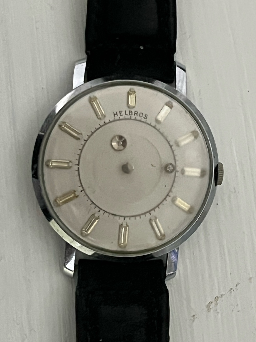 Vintage Helbros 238 Mystery 17 Jewels Peseux P 330 Swiss Watch
